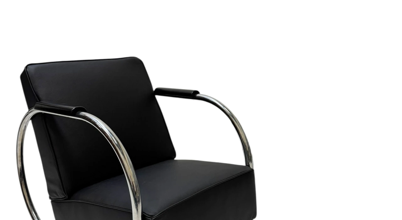 Art Deco Modernist Bauhaus Tubular Steel Lounge Chairs by Frits Kuyken, 1936